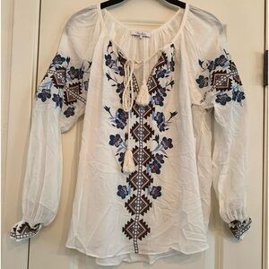 PARKER Felicia Ivory Blouse - Size Small